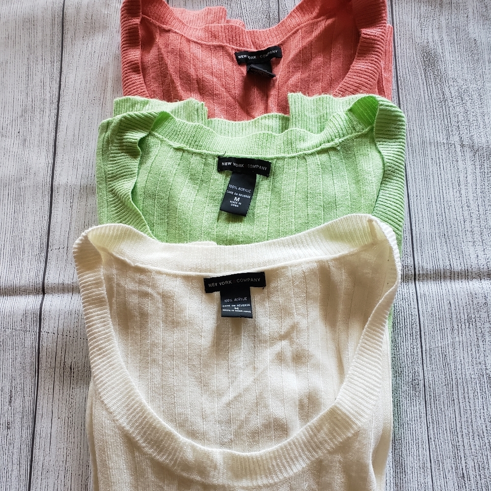 ***SOLD*** 3 NY&Company scoop neck sweaters